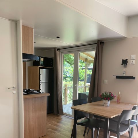 MOBILE HOME 4 people - NEW // Homeflower Premium 2 bedrooms 29m² + Semi-covered terrace + LV + TV