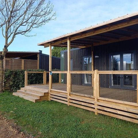 Mobilheim 4 personen - NEW // Homeflower Premium 2 Zimmer 29m² + Halbüberdachte Terrasse + LV + TV