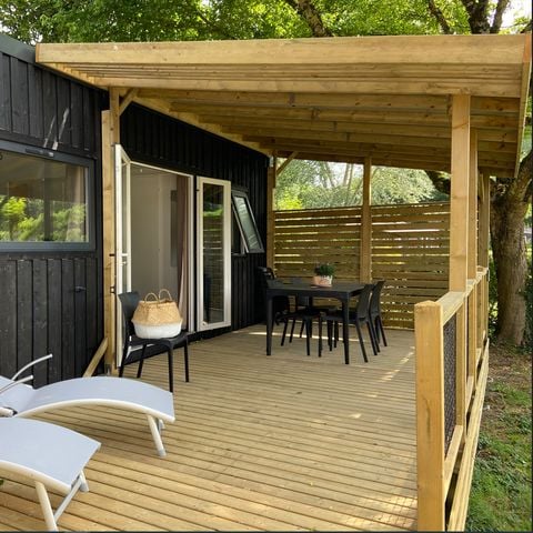 Mobile home 4 persons - NEW // Homeflower Premium 2 bedrooms 29m² + Semi-covered terrace + LV + TV