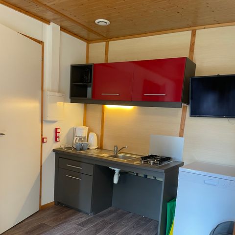 CHALET 4 personnes - Chalet Confort PMR 2 chambres 35m² + Terrasse intégrée + TV