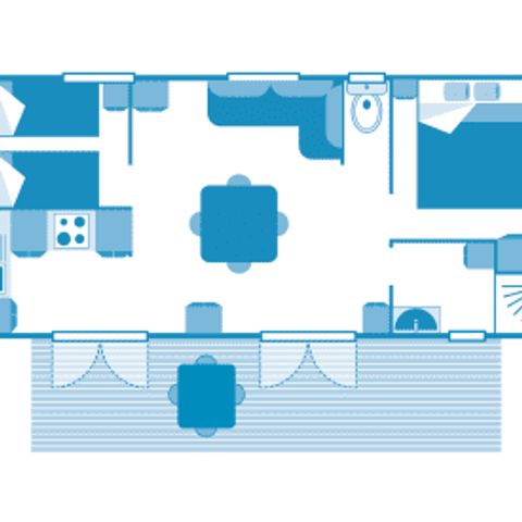 Mobile home 4 persons - Cottage COLIBRI 4p 2bed PREMIUM