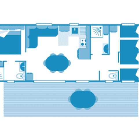 MOBILHOME 6 personas - Cottage 6p 3ch 2SdB ***