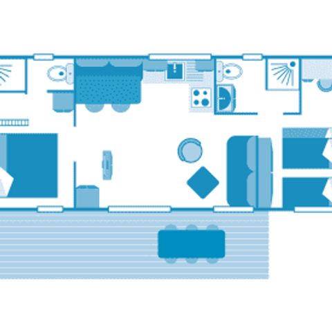 MOBILHOME 4 personnes - Cottage TAOS 4p 2ch PREMIUM