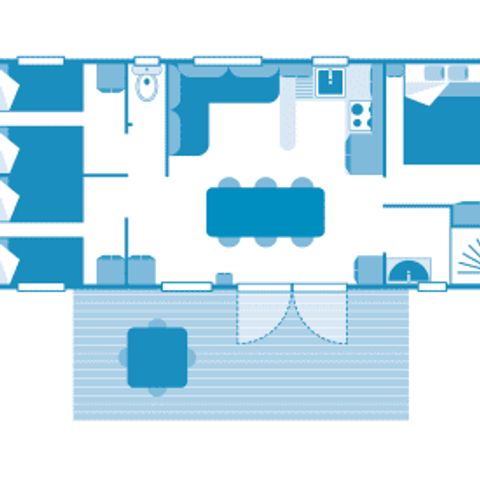Mobile home 6 persons - Cottage CORAIL 6p 3ch PREMIUM