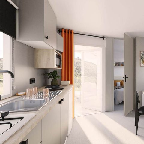 BUNGALOW 4 personnes - Loggia 2026 - 27 m² - 2 chambres (2 adultes maximum ou famille)