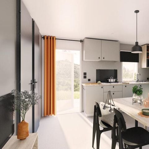 Mobilhome 4 personnes - IRM 2026 -Terrasse couverte - 29 m² - 2 chambres (2 adultes maximum ou famille)