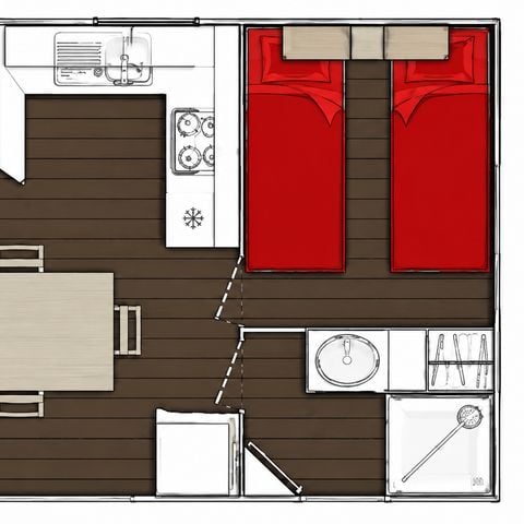MOBILHOME 6 personnes - Grand Large - 2 chambres