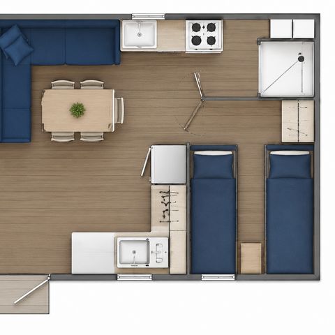 BUNGALOW 4 personnes - Corsaire - 2 chambres