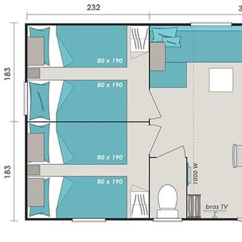 MOBILHOME 6 personnes - MH3 SUPER CORDÉLIA 31 m²