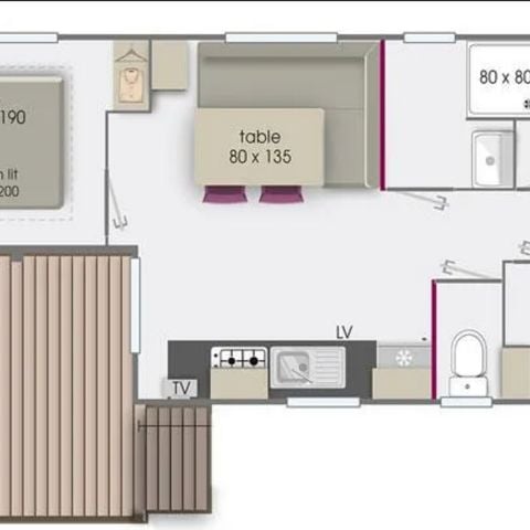 Mobilheim 6 Personen - Rapidhome Alizé 83 (Samstag)