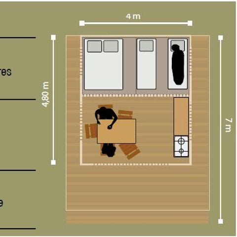 TENDA DA CAMPEGGIO 4 persone - COTTON LODGE NATURE (senza servizi igienici)