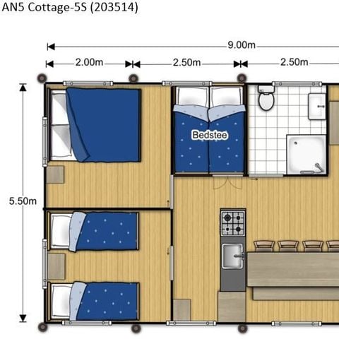 TENTE TOILE ET BOIS 6 personnes - SAFARI COTTAGE INSOLITE PREMIUM
