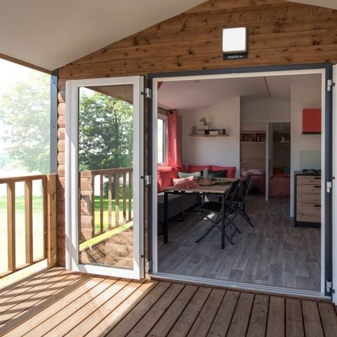 Mobilheim 4 Personen - 2 Schlafzimmer - Integrierte Terrasse