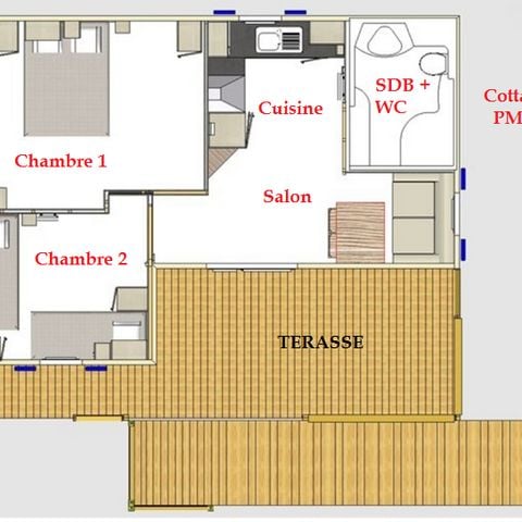 CHALET 7 personnes - Origan (accessible PMR)