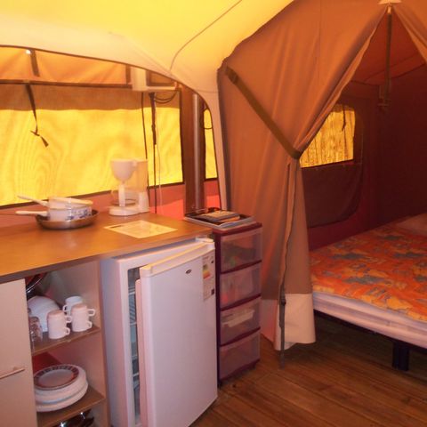 TENTE TOILE ET BOIS 4 personnes - LODGE VICTORIA SANS SANITAIRES