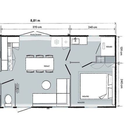 Mobile home 6 persons - Premium Comfort 3 bedrooms
