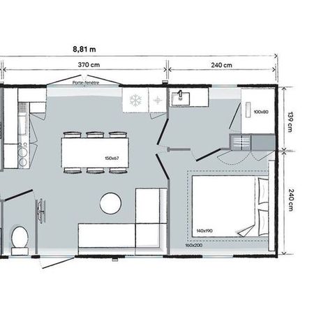 MOBILHOME 6 personas - Premium Comfort 3 habitaciones