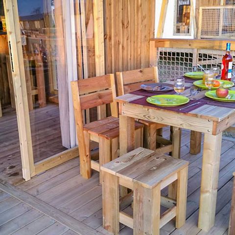 Mobilheim 4 Personen - LODGE AUF STELZEN KOMFORT +