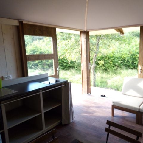 Tente en toile et en bois 5 personnes - LODGE BALI CONFORT +
