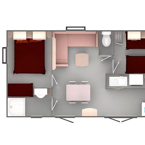 STACARAVAN 6 personen - 29 m² Comfort