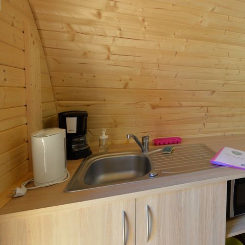 AUßERGEWÖHNLICHE UNTERKUNFT 3 Personen - Fass Lodge Komfort 11m² (1 Zimmer)