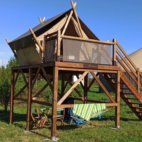 tent 2 personen - Cabatente op stelten