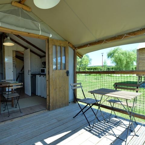 Tente en toile et en bois 2 personnes - Lodge Africa 1 chambre