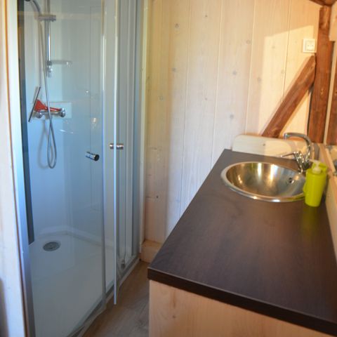 TIENDA DE LONA Y MADERA 2 personas - Lodge Africa 1 dormitorio