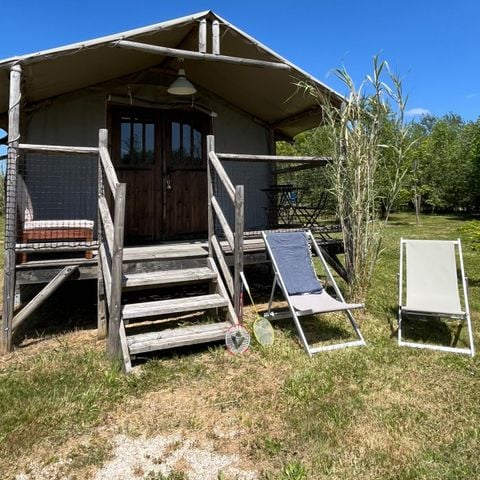 Tente en toile et en bois 2 personnes - Lodge Africa 1 chambre