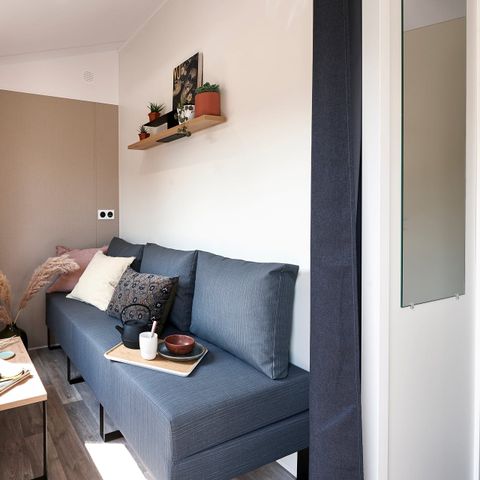 Mobile home 2 persons - Pénestin CONFORT 16m² (1 bedroom - 2 persons) + Covered terrace + TV