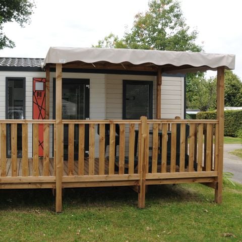 Stacaravan 6 personen - Paimpol CONFORT 28m² (2bed-4/6p) + Overdekt terras + TV Aankomst woensdag