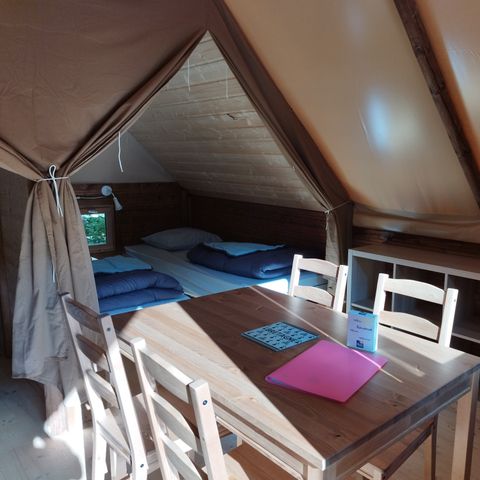 Safaritent 4 personen - Lodge Breizh Koban CONFORT 19m² (zonder sanitair) (2ch-4pers) + 10m² halfoverdekt terras