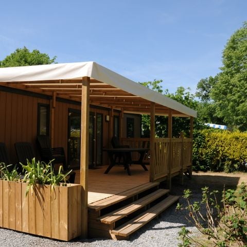 Mobile home 8 persons - Golfe PREMIUM 40m² (4 bedrooms - sleeps 8) + Covered terrace + TV + 2 bathrooms + dishwasher