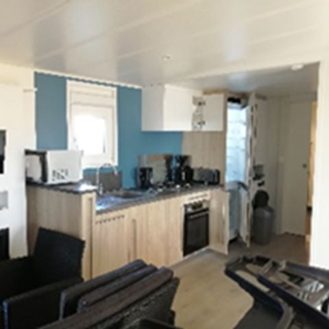 Mobilhome 5 personas - PMR Berric PREMIUM (3 habitaciones) 44m² + terraza cubierta 18m² + TV + lavavajillas