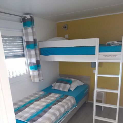 Stacaravan 5 personen - PMR Berric PREMIUM (3 kamers) 44m² + overdekt terras 18m² + TV + vaatwasser