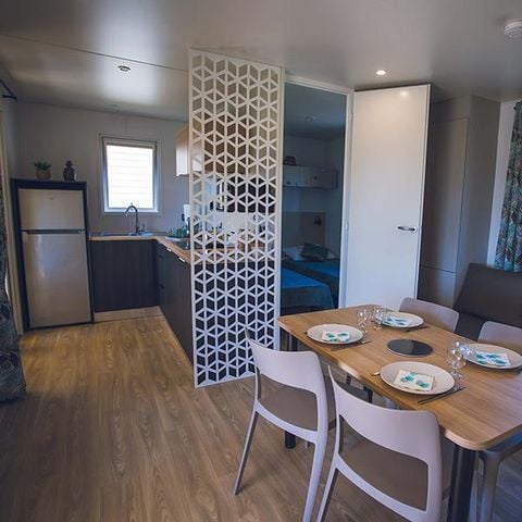Stacaravan 6 personen - 3/6 pers stacaravan met airconditioning