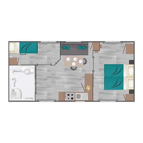 Mobile home 4 persons - Air-conditioned mobile home PMR