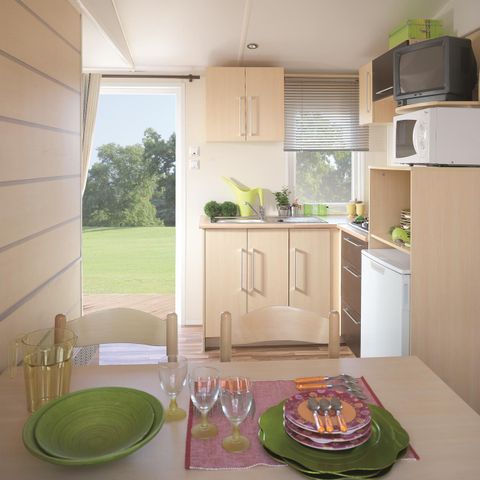 Mobile home 4 persons - CLASSIC 22-2 >10years - max 4 adults - TV, 2 bedrooms, approx. 22m