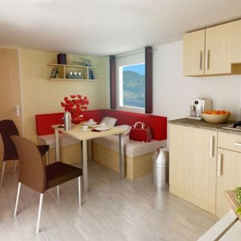 Mobile home 6 persons - CLASSIC 33-2-2 >10years - max. 4 adults - TV, 2 bedrooms - 2 shower rooms, approx. 33m²