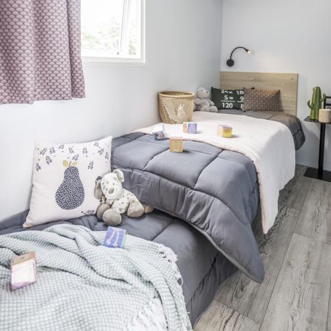 Mobilheim 8 Personen - CONFORT 34-3 - max. 6 Erwachsene - TV, 3 Zimmer (Bett 160*200), ca. 34m², 2 Chiliennes