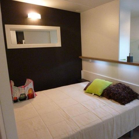 Mobile home 5 persons - CONFORT 35-2-2 (Mobil-home Taos) - TV, 2 bedrooms + 2 bathrooms (bunk beds), app 35m² - MAX 4 ADULTS /