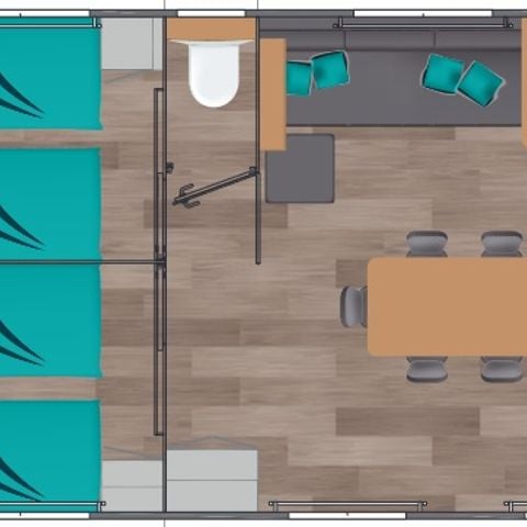 Mobile home 8 persons - PRIVILEGE 38-3 - 3 bedrooms , TV LV toaster mac expresso, env 38m² NEW 2023 - MAX6ADULTS /