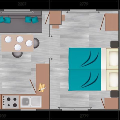BUNGALOW 4 personnes - PMR PREMIUM