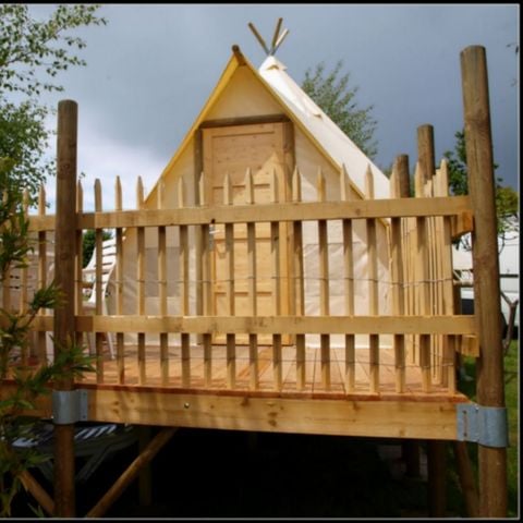 Tente en toile et en bois 4 personnes - Tipi confort