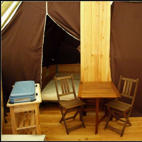Tente en toile et en bois 4 personnes - Tipi confort