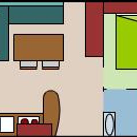 MOBILHOME 5 personas - Mobil-home estándar MERCURE 27m² - 2 habitaciones + 11m² terraza semicubierta