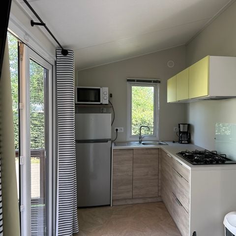 Mobilheim 4 personen - Mobilheim Confort BAHIA 27m² - 2 Zimmer + halbüberdachte Terrasse