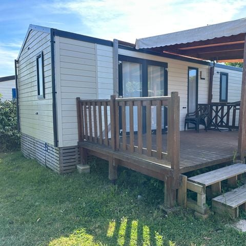 Mobilheim 4 personen - Mobilheim Confort BAHIA 27m² - 2 Zimmer + halbüberdachte Terrasse