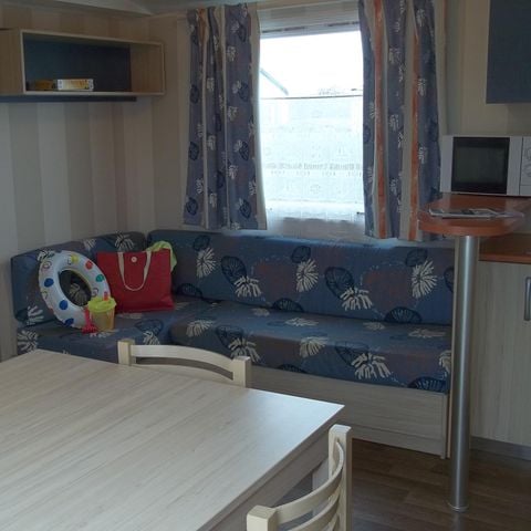 Stacaravan 6 personen - Comfort stacaravan TITANIA 30m² - 3 kamers + 15m² halfoverdekt terras