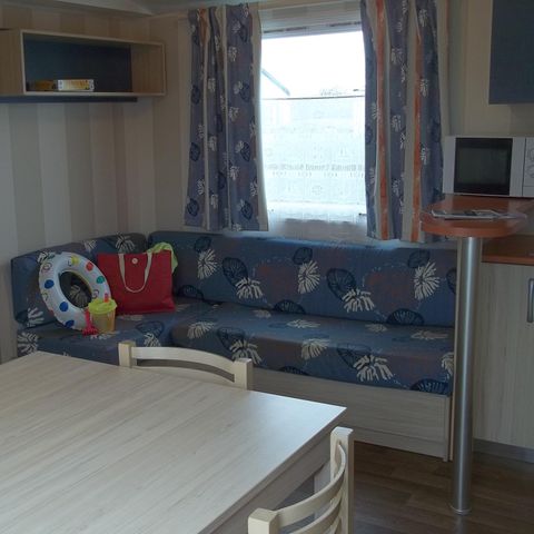 MOBILHOME 6 personas - Confort mobil-home TITANIA 30m² - 3 habitaciones + 15m² terraza semicubierta